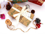 9 Sheets Christmas Kraft Gift Wrapping Paper Christmas Wrapping Paper for Holiday Gift Wrap Party Decor