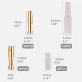120PCS 3.5mm Bullet Connectors Kit Brass Bullet Male & Female Wire Terminals Connector with Insulation Cover for car Motorcycle