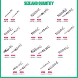 290PCS Car Wire Terminal Pin Connectors 1/1.5/1.8/2.2/2.8/3.5mm Connector Pins Terminal Auto Electric Male Female Crimp Pins