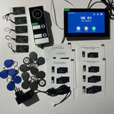 2-4 Unit Home 2 Wire 7inch Touch Video Intercom for Apartments Residential Video Door Phone System with RFID Card APP Unlock