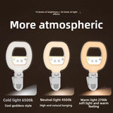 New mobile phone photography fill light desktop live broadcast led beauty atmosphere light w60 full color rgb pocket light