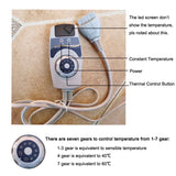 Electric Jade Heating Pillow with Tourmaline & Germanium Stones - Far Infrared Cervical Neck Massager for Pain Relief,