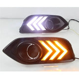 Yellow Turn Signal Included 2PCS For Honda Vezel HRV 2018-2020 Car LED Daytime Running Light Fog Lamp Decoration DRL