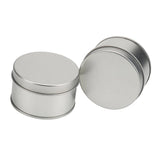 20pcs Small Metal Round Tin Silver Storage Box Case