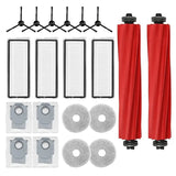 Vacuum Cleaner Replacement Parts- Dust Bag, Mop Cloth, Brush& Filter(20PCS) For Roborock Qrevo Pro/Qrevo Maxv/Qrevo