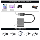100W Fast Charging USB C To AR Glasses Docking Hubs Type C AR Glasses Charging Adapter For AIR/2 Glasses