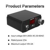 Adjustable Tattoo Power Supply Rotary Stable Tattoos Battery Portable Tattoos Machine Accessories Rechargeable Tattoo Supplies
