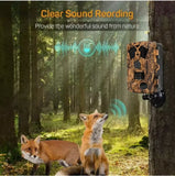 4K 48MP Outdoor Wild Trail Camera Photo Traps with Bluetooth&WiFi APP Control IR Range 20m/85ft Control Remote For Hunting