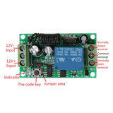 4X Dc 12V 10A 1Ch Wireless Remote Control Switch System Receiver Transmitter 2 Buttons Waterproof Remote 433Mhz