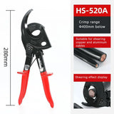 HS-325A/HS-520A Cable Shear Wire Breaker Cable Scissors Cutting Ratchet Cable Shear Tool