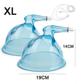 2pcs Butt Chest Enlargement Vacuum Suction Cup Colombian People EnlargeGluteal Cupping Machine Accessories With Y-Shaped Hose