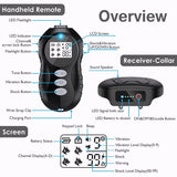 For 4 Dogs X14 Rechargeable Dog Training Collar with Remote Control - 500M Range, Rechargeable，Electgronic Dog Collar