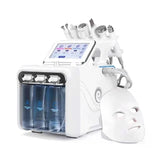 New Arrival! Multifunction skin care device 7 in 1 anti aging small bubble H2O2 hydrogen oxygen jet beauty machine with Led Mask