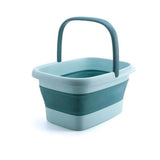 Foot Bath Basin Folding Massage Tub Home Dorm Bucket with Handle  Dark Blue
