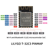 LILYGO T-32C3 ESP32-C3 RISC-V Compatible with MCU-12 Bluetooth 5.0 & Wi-Fi