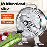 Stainless Steel Manual Slicer Lemon Cutter Potato Garlic Slicer Shredding Machine Commercial Fruit Vegetables Cutting Device