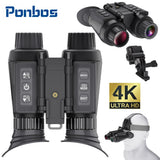 NV8300 Professional Infrared Night Vision Binoculars Camera 4K UHD 36MP Head-mounted 3D Binocular Telescope for Hunting Camping