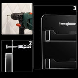 Acrylic Business Card Holder Horizontal Pre Drilled Card Storage Sticker Display Stand Hanging Organizing Marketing Holder