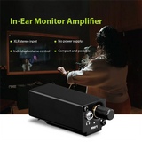 In Ear Monitor Amplifier With XLR Input Volume Adjustment Portable Stereo Headphone Amp Plug Play