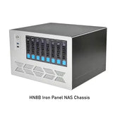 8-bay NAS Chassis, Hot-swappable Rear Panel, 3.5'/2.5' SATA/SAS Ports, MATX Motherboard, FLEX Power Supply Bay