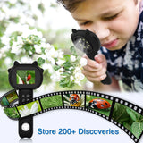 Wholesale Kids Digital Magnifying Glass Toys 8LED 500X Lens Mini Kids Portable Pocket Microscope for Kids