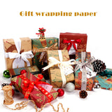 9 Sheets Christmas Kraft Gift Wrapping Paper Christmas Wrapping Paper for Holiday Gift Wrap Party Decor