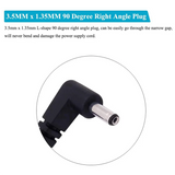 (20 Pack) Replacement 3.5Mm X 1.35Mm 90 Degree Right Angle DC Power Male Plug Jack To Bare Wire Open End Pigtail Power