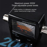 Power SWR Meter RS-40 Standing Wave Meter RS40 140/430mHz 200W UV-Band Dual-Segment SWR Meter for Walkie Talkie