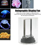 Display with Clear Cover 3.9inch WiFi Hologram Fan 3D Hologram Fan 160 LED Built in 8GB Memory Card APP WiFi Control Holographic