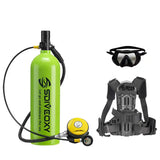 3L Scuba Tank Diving Gear with Scuba Mask and Double Shoulder Clip, 20-40 Minutes Underwater for Scuba Diving Snorkeling