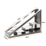 Stainless Steel Syrup Storage Rack for Coffee Bar with Round Holes and Thickened Material Stable Base for Kitchen Display Stand