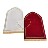New Pack of 2 Thick Flannel Heart Rug Set for Couple Worship Carpet Islamic Wedding
