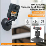 Magnetic Suction Cup Bracket Quick Release Ball Head Camera Mount 360 Rotatable Stable for DJI Osmo 360/Action 5 Pro/4/3