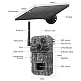 4G GPS Solar Powered Hunting Trail Camera Photo Trap with 125 Degree Wide Detection Angle 940nm Invisible LEDs 0.1s Trigger Time