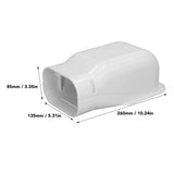 Air Conditioner Tubing Cover PVC 5-10HP Model 431 Wall Protective Line Cover Accessory for Indoor Outdoor with Upper Lower 2pcs