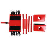 4 Straps Head Fixation Immobilizer Multiple Carrying Handle Mouth Water Based Paint for First Aid Spine Board Head Immobilizer