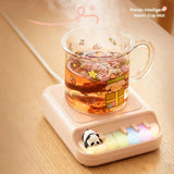 25W Electric Mug Warmer Cup Heater with 4 Gear Temperature Control Hot Plate Warm Coaster with Ambient Light Heating Pad 220V