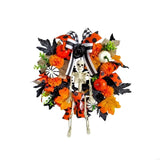 2025 New Waterproof Halloween Party Wreath Maple Leaf Skeletons Bone Foams Materials