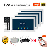 7Inch Touch Monitor Video Wifi Intercom Tuya Smart Home video 2/3/4 Family Apartment doorbell System 1080P Wide angle Camera