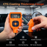 Digital Paint Thickness Gauge Built-in Bluetooth 0.0-9900μm Fe/Al/Zi Putty Car Paint Coating Thickness Tester LCD Screen