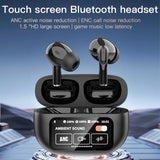 BT 5.4 TWS A9Plus ANC ENC LED Touch Screen True Wireless Bluetooth Earphone High Definition Sound Quality Game TWS Earbuds