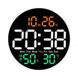 10Inch LED Digital Wall Clock with Remote Control Temperature Humidity Date Week Display Countdown Timing Electronic Alarm Clock