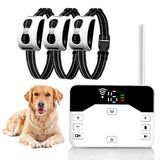 Wireless Electric Fence for Dogs 2-in-1 Remote Training Collar, Pet Containment System Adjustable Vibration  Shock