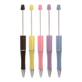 10 Pieces Bead Ballpoint Pens Cute Black Ink School Writing Supplies Beadable Pens for Drawing Office Teacher Students Classroom