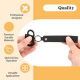 Firefighter & Marine Gear Quick Release Clip Shackle For SCBA Mask - Leather Handles, Stainless Steel Construction