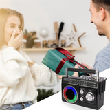 Multifunction Solar Retro Radio Outdoor Emergency Bluetooth FM AM Radio Player Disaster Prevention Radio With Lighting