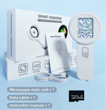 V19 Handheld Mini Digital Magnifier Microscope 200X Zoom 12MP HD Anti-shake Electronic Magnifying Glass with 8 LEDs 2inch IPS
