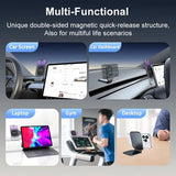 Dual Magnetic Phone Stand Holder Phone Holder Ultrathin Foldable Multi functional Car Phone Holder Adjustable Smartphone Stand