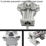 Air Motor Pneumatic Motor 1/8Hp Motor 1/6Hp Motor 3 Cylinder Piston Forward And Reverse Explosion-Proof Motor Air Powered