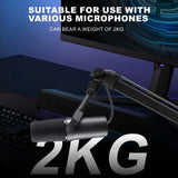 Professional Grade 360° Rotation Microphone Boom Arm Universal Adjustable Arm Mic Stand Sturdy Desktop Stand Live Streaming